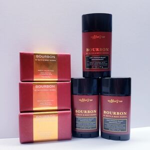 Bath & Body Works Mens Collection BOURBON Bar Soap and Antiperspirant deodorant